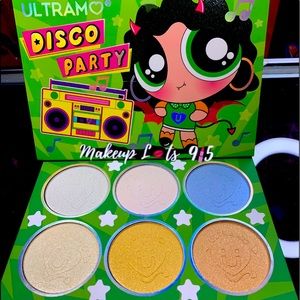 Ultramo Disco Party Highlighter Palette (Buttercup) PowerPuffs Girls